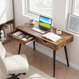 Computer Desk with 2 Drawers for Small Spaces
