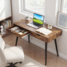 Computer Desk with 2 Drawers for Small Spaces
