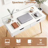 Computer Desk with 2 Drawers for Small Spaces