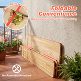 Folding Kids Picnic Table & Bench Set No Assembly Wooden Toddler Table
