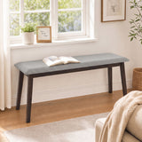 Upholstered Entryway Bench with Rubber Wood Frame
