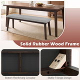 Upholstered Entryway Bench with Rubber Wood Frame