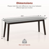 Upholstered Entryway Bench with Rubber Wood Frame