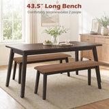 Upholstered Entryway Bench with Rubber Wood Frame