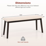 Upholstered Entryway Bench with Rubber Wood Frame