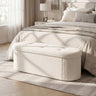 43" Folding Teddy Storage Ottoman Bench with Dividers for Living Room and Bedroom