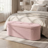 43" Folding Teddy Storage Ottoman Bench with Dividers for Living Room and Bedroom