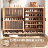 6-Tier Tall Shoe Cabinet with Double Doors