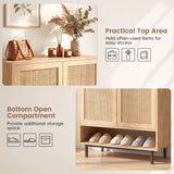 6-Tier Tall Shoe Cabinet with Double Doors