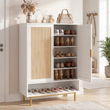 6-Tier Tall Shoe Cabinet with Double Doors