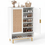 6-Tier Tall Shoe Cabinet with Double Doors