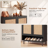 6-Tier Tall Shoe Cabinet with Double Doors