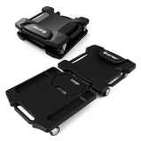 43 Inches Foldable Mechanic Creeper with Padded Headrest and Tool Trays-Black