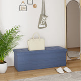 43 Inches Folding Storage Ottoman Bench Linen End of Bed Bench with Padded Seat