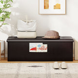 43 Inches Folding Storage Ottoman Bench Foot Rest Stool End of Bed Bench