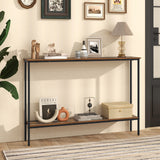 44 Inch Console Table with Shelf with Dual Anti-Tipping Kits