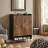 44" Tall Shoe Storage Cabinet with 7-Tier Doors and Adjustable Shelves for Entryway