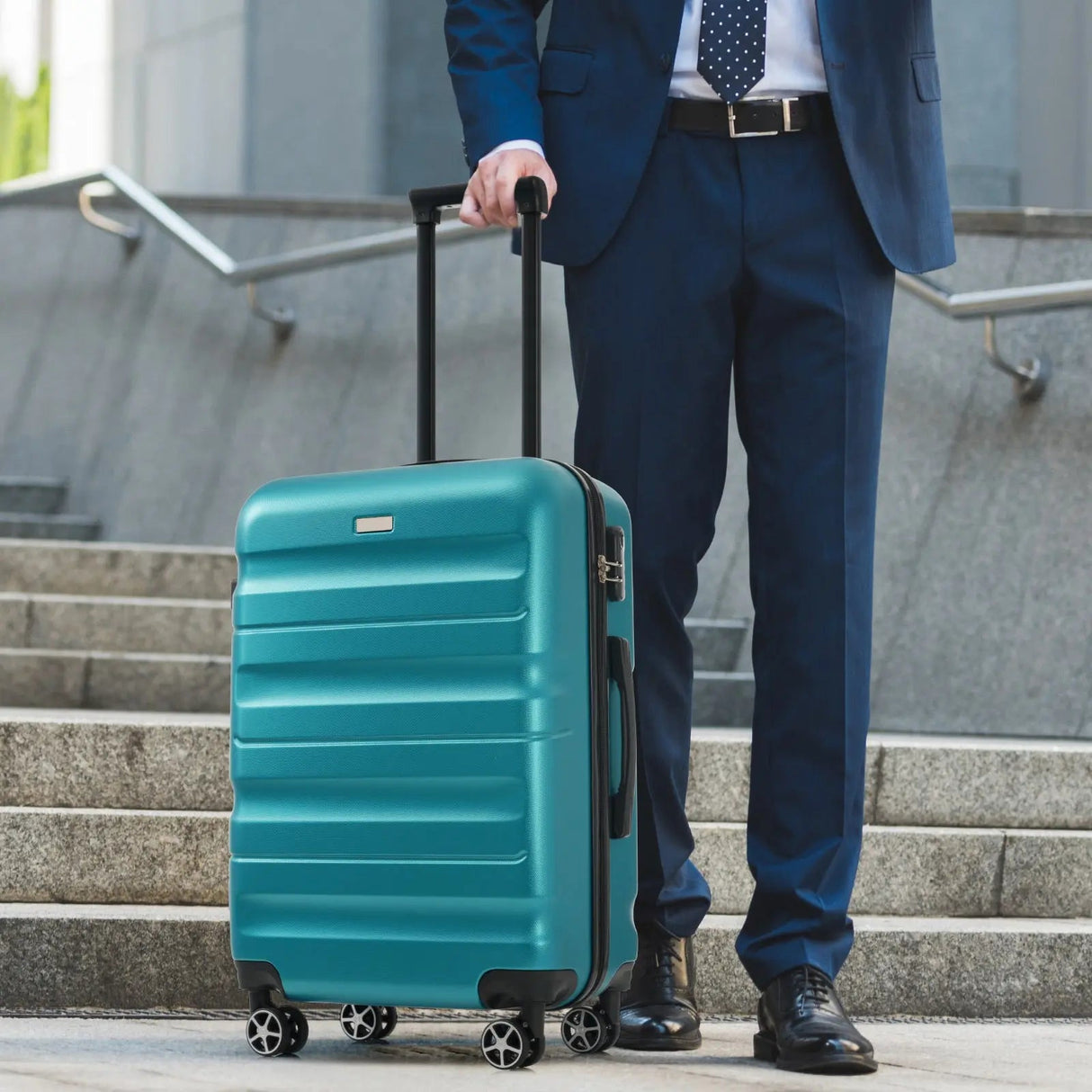 Hardshell ABS Luggage Set - Lightweight & Durable Suitcases with Dual