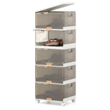 3/4/5/6-Cube Stackable Storage Bins with Detachable Wheels