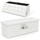 45 Inches Large Folding Ottoman Storage Seat