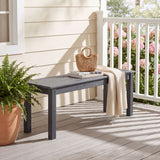 45" Outdoor HDPE Bench with 660 lbs Capacity with Slatted Seat for Patio