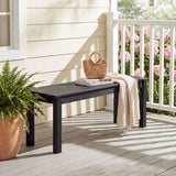 45" Outdoor HDPE Bench with 660 lbs Capacity with Slatted Seat for Patio
