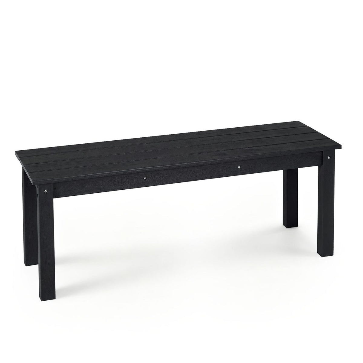 45" Outdoor HDPE Bench with 660 lbs Capacity with Slatted Seat for Patio