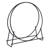 45" Round Firewood Rack with Heavy-Duty Metal Frame
