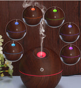 USB Ultrasonic Aroma Diffuser & Humidifier with 7-Color LED Light