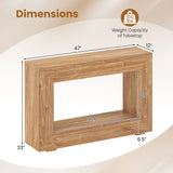 47" 2-Tier Farmhouse Console Table with Open Storage Shelf for Living Room
