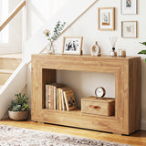 47" 2-Tier Farmhouse Console Table with Open Storage Shelf for Living Room