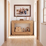 47" 2-Tier Farmhouse Console Table with Open Storage Shelf for Living Room