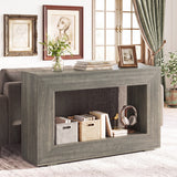 47" 2-Tier Farmhouse Console Table with Open Storage Shelf for Living Room