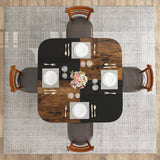 47.5 inch Modern Dining Table  Square Kitchen Table with Mix-colored Tabletop