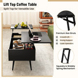 47 Inch Lift Top Coffee Table with 2 Hidden Compartments