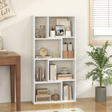 48 Inch 4-Tier Geometric Bookshelf with 8 Cubes for Living Room Bedroom