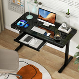 48-Inch Height Adjustable Electric Standing Desk with Drawer-Black