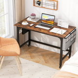 48 Inch Rolling Computer Desk with Heavy-duty Metal Frame for Home and Office