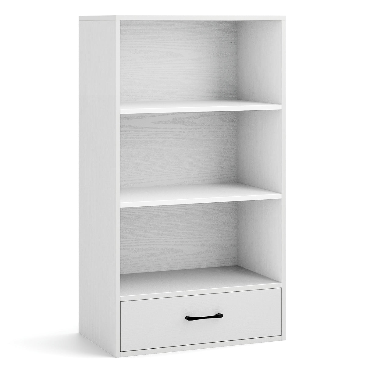 48 Inch Tall 4 Tiers Wood Bookcase with Drawer