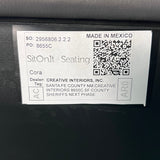 SITONIT SEATING (3 PACK) Grey Chair With Leather Material 34" H x 18.5" x 18.5"