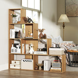 4-Tier Bookshelf Stair Bookcase with 6 Cubes Display Rack