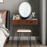 Industrial Makeup Dressing Table with 3 Lighting Modes