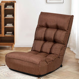 4-Position Adjustable Floor Chair Folding Lazy Sofa