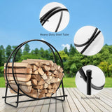 40-inch Tubular Steel Firewood Storage Rack