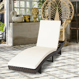 Patio Folding Chaise Lounge with 5 Adjustable Levels and Cushion