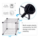 42" x 14" x 56" DIY 12-Cube Metal Grid Wire Storage Cubes