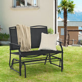 Outdoor Iron Patio Rocking Chair for Backyard and Lawn