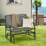 Outdoor Iron Patio Rocking Chair for Backyard and Lawn