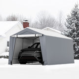 10 x 16/10 x 20 Feet Outdoor Heavy-Duty Carport with 2 Doors