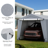 10 x 16/10 x 20 Feet Outdoor Heavy-Duty Carport with 2 Doors